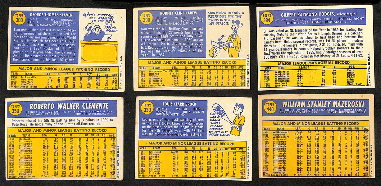 Lot of (600+) Assorted 1970 Topps Baseball Cards w. Tom Seaver