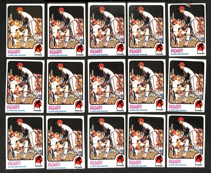 Lot of (2000+) Assorted 1973 Topps Baseball Cards Between Card #1-450 w. (3) Pete Rose & Nolan Ryan