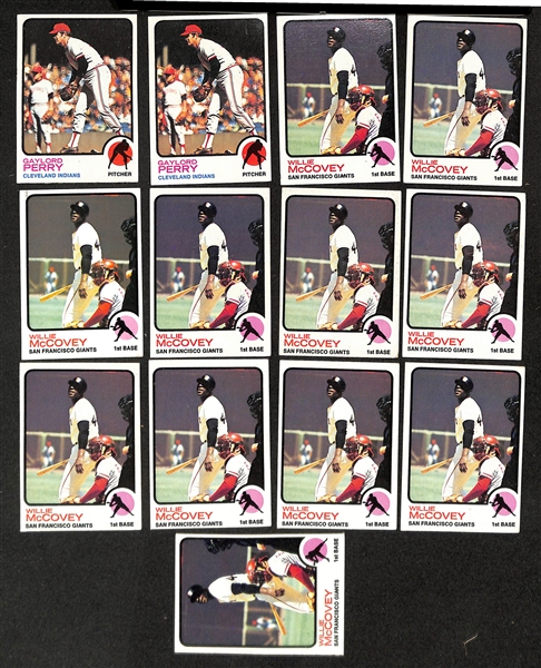Lot of (2000+) Assorted 1973 Topps Baseball Cards Between Card #1-450 w. (3) Pete Rose & Nolan Ryan