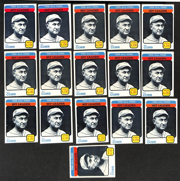 Lot of (1200+) Assorted 1973 Topps Baseball Cards Between Card #451-660 w. (15) Juan Marichal & Multiple All-Time Leader Cards