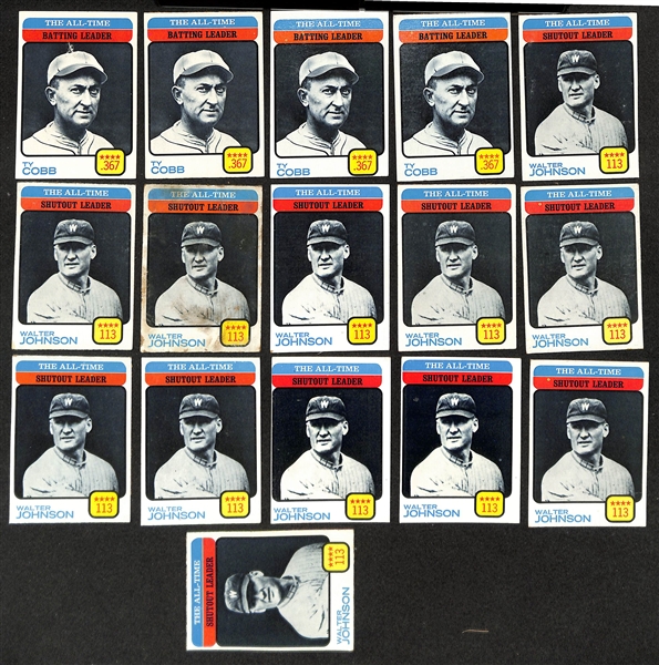 Lot of (1200+) Assorted 1973 Topps Baseball Cards Between Card #451-660 w. (15) Juan Marichal & Multiple All-Time Leader Cards