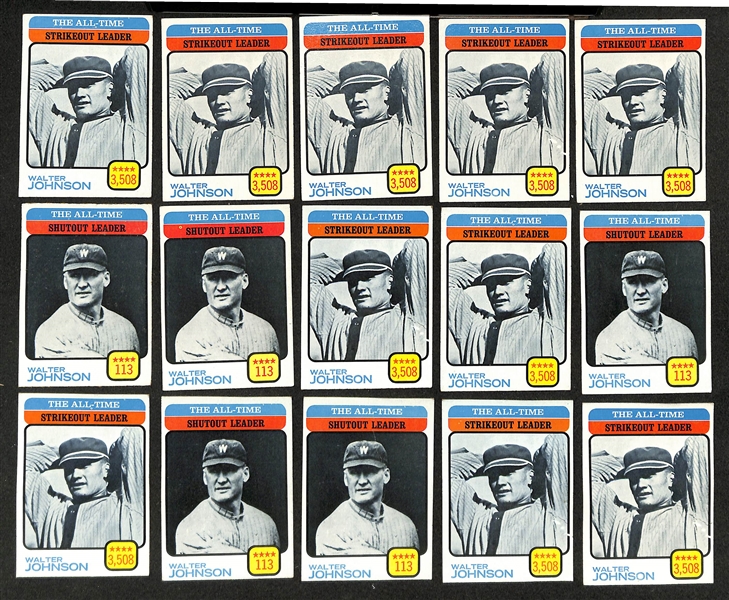 Lot of (1200+) Assorted 1973 Topps Baseball Cards Between Card #451-660 w. (15) Juan Marichal & Multiple All-Time Leader Cards