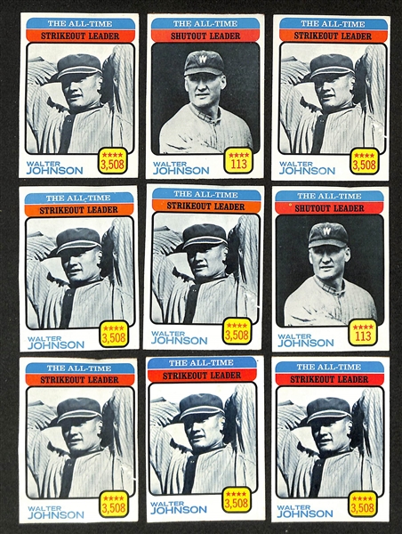 Lot of (1200+) Assorted 1973 Topps Baseball Cards Between Card #451-660 w. (15) Juan Marichal & Multiple All-Time Leader Cards