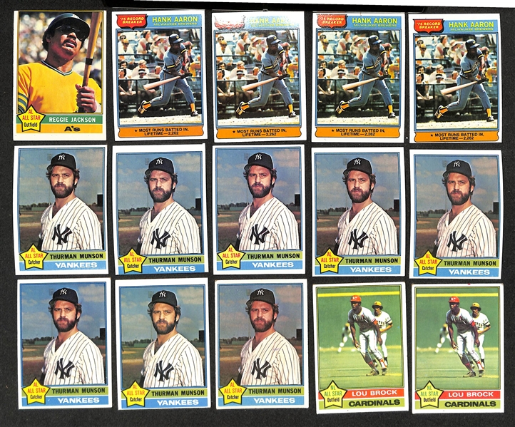 Lot of (2500+) Assorted 1976 Topps Baseball Cards w. (6) Pete Rose & (2) Nolan Ryan