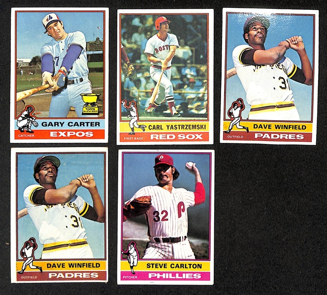 Lot of (2500+) Assorted 1976 Topps Baseball Cards w. (6) Pete Rose & (2) Nolan Ryan