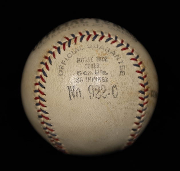 Grover Cleveland Alexander Single-Signed Official League Baseball - Full JSA Letter of Authentication