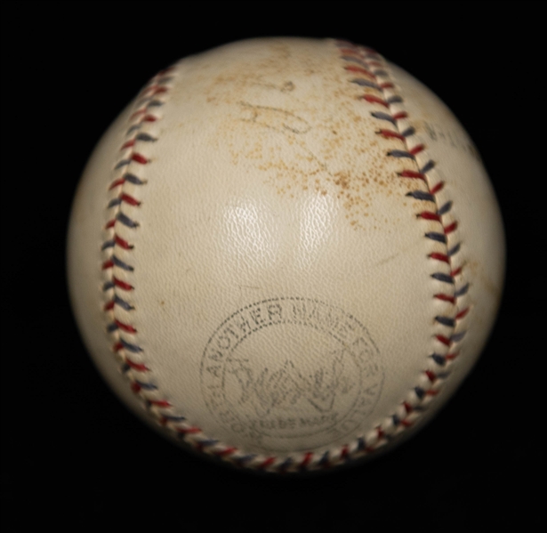 Grover Cleveland Alexander Single-Signed Official League Baseball - Full JSA Letter of Authentication