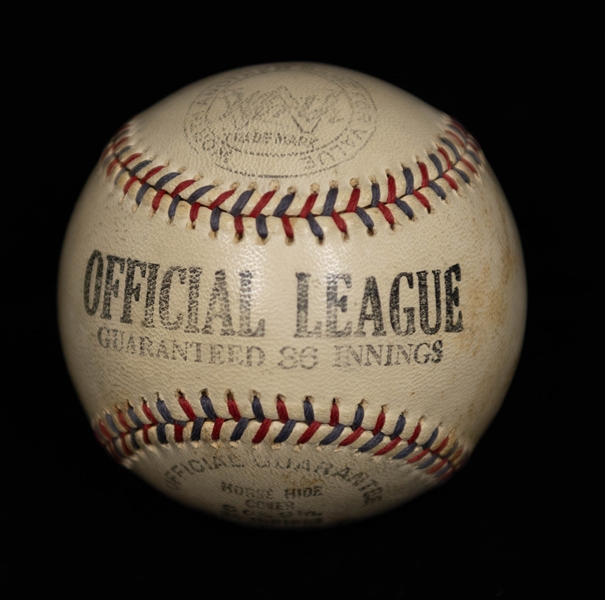 Grover Cleveland Alexander Single-Signed Official League Baseball - Full JSA Letter of Authentication