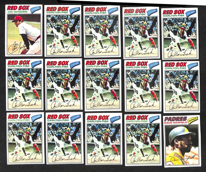 Lot of (4000+) Assorted 1977 Topps Baseball Cards w. (5) Pete Rose & (2) Andre Dawson Rookie Cards