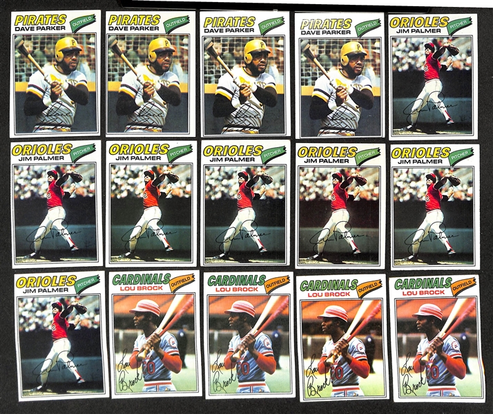 Lot of (4000+) Assorted 1977 Topps Baseball Cards w. (5) Pete Rose & (2) Andre Dawson Rookie Cards