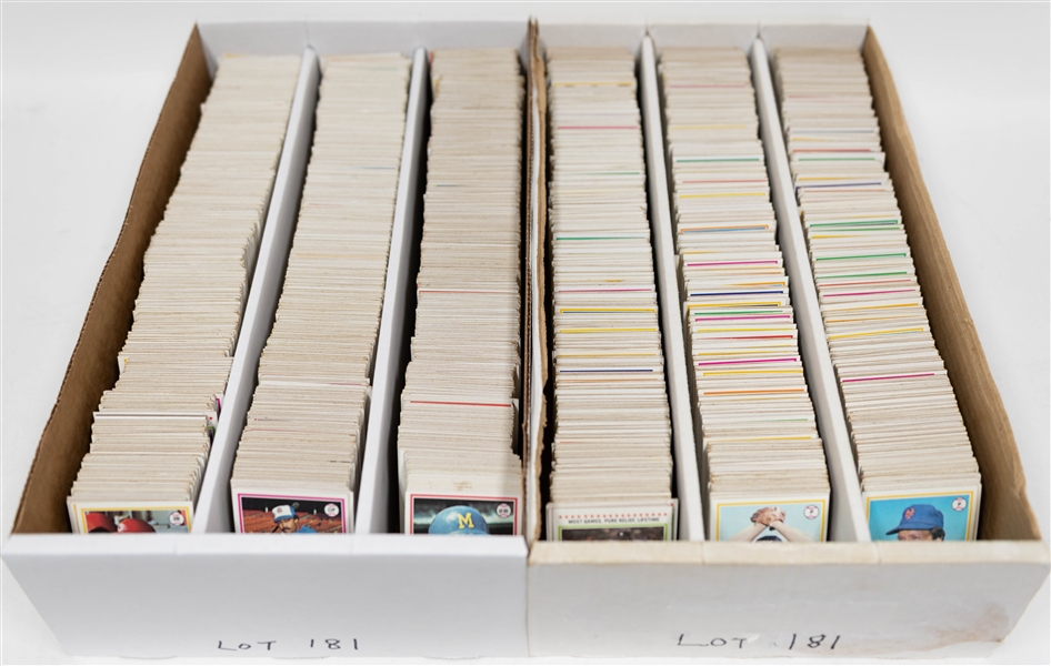 Lot of (5000+) Assorted 1978 Topps Baseball Cards w. (5) Pete Rose & (2) Molitor/Trammel Rookie Cards