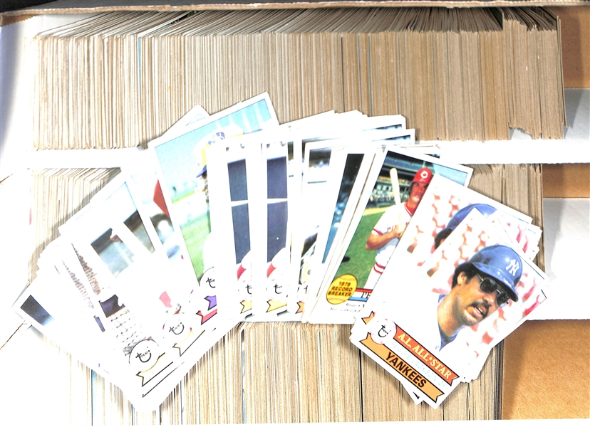 Lot of (1500+) Assorted 1979 Topps Baseball Cards w. (2) Ozzie Smith Rookies & (10) Reggie Jackson
