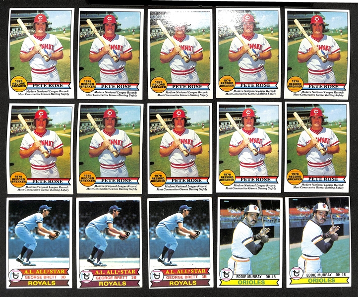 Lot of (1500+) Assorted 1979 Topps Baseball Cards w. (2) Ozzie Smith Rookies & (10) Reggie Jackson