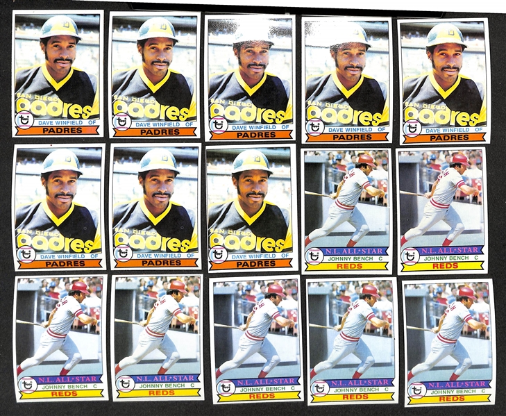 Lot of (1500+) Assorted 1979 Topps Baseball Cards w. (2) Ozzie Smith Rookies & (10) Reggie Jackson