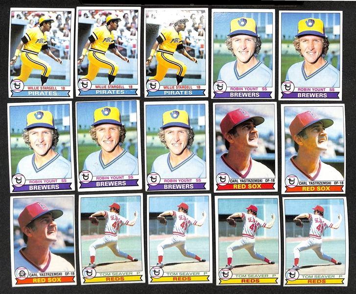 Lot of (1500+) Assorted 1979 Topps Baseball Cards w. (2) Ozzie Smith Rookies & (10) Reggie Jackson