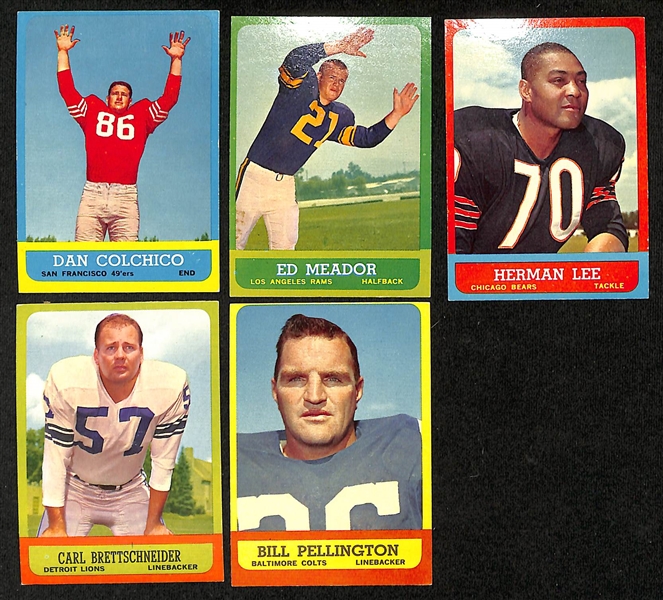  Lot of (40) 1957-1963 Topps Football Cards w. (2) 1957 Bobby Layne