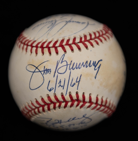 Philadelphia Phillies Perfect Game Signed Baseball w. Roy Halladay, Tommy Greene, Rick Wise, Jim Bunning, Terry Mulholland, +(JSA Auction Letter)
