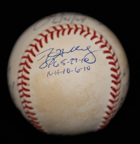 Philadelphia Phillies Perfect Game Signed Baseball w. Roy Halladay, Tommy Greene, Rick Wise, Jim Bunning, Terry Mulholland, +(JSA Auction Letter)