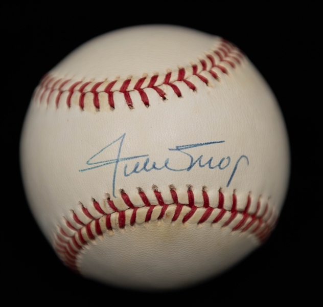Willie Mays Signed Rawlings Baseball + (JSA Auction Letter)