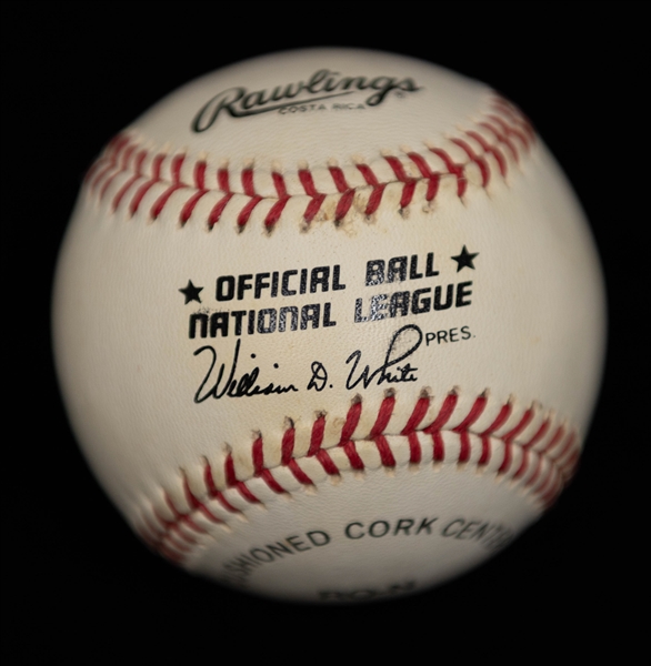 Willie Mays Signed Rawlings Baseball + (JSA Auction Letter)