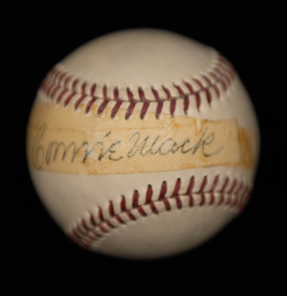 Connie Mack Single-Signed Spalding Official Inter-State League Baseball - Full PSA/DNA Letter of Authentication