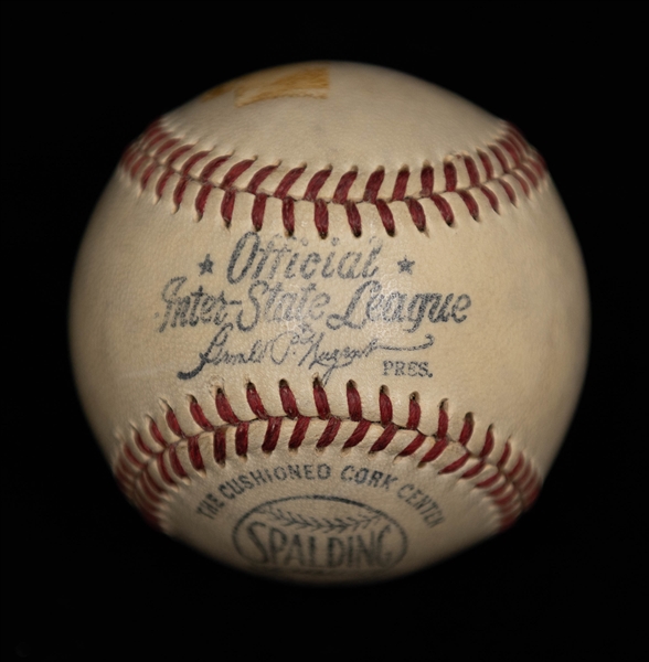 Connie Mack Single-Signed Spalding Official Inter-State League Baseball - Full PSA/DNA Letter of Authentication