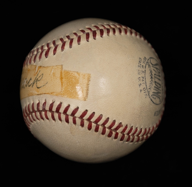 Connie Mack Single-Signed Spalding Official Inter-State League Baseball - Full PSA/DNA Letter of Authentication