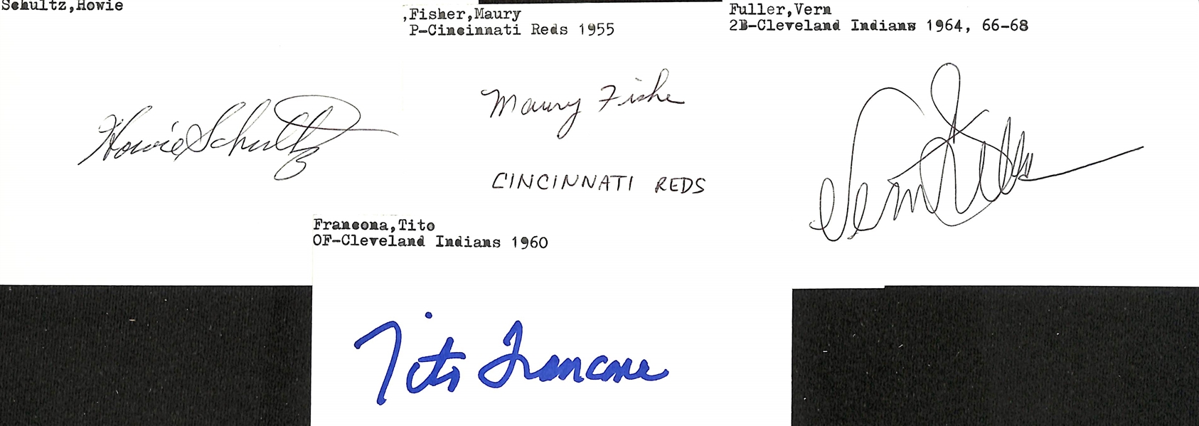 Lot of (150+) Signed Baseball Index Cards inc. Harmon Killebrew, Jack McKeen, Frank Crosetti, Charles King, Jim Landis, Bill Rigney, + (JSA Auction Letter)