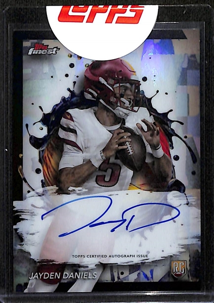 2024 Topps Finest Jayden Daniels Autographed Rookie Refractor 