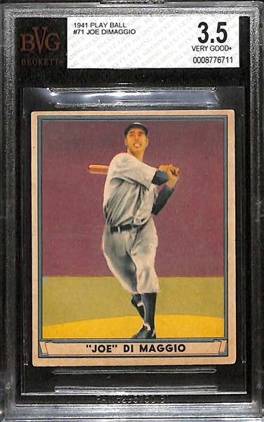 1941 Play Ball Joe DiMaggio #71 Graded Beckett BVG 3.5