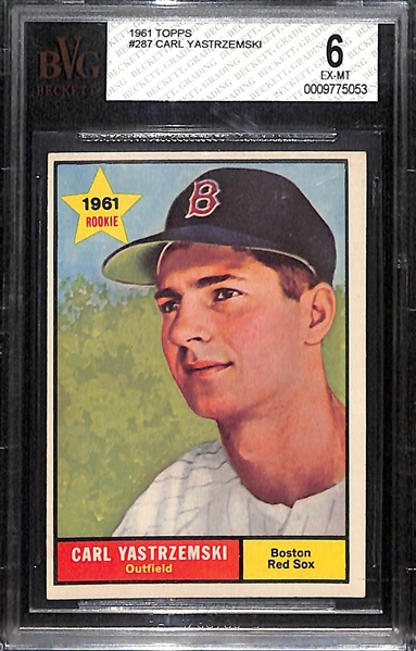1961 Topps Carl Yastrzemski (2nd Year) #287 Graded Beckett BVG 6