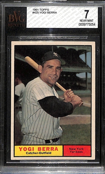 1961 Topps Yogi Berra #425 Graded Beckett BVG 7