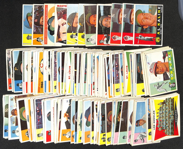 Lot of (200) Assorted 1960 Topps Baseball Cards w. Stan Musial & Ernie Banks