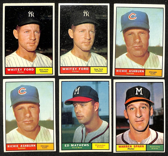 Lot of (200) Assorted 1961 Topps Baseball Cards w. (2) Roger Maris