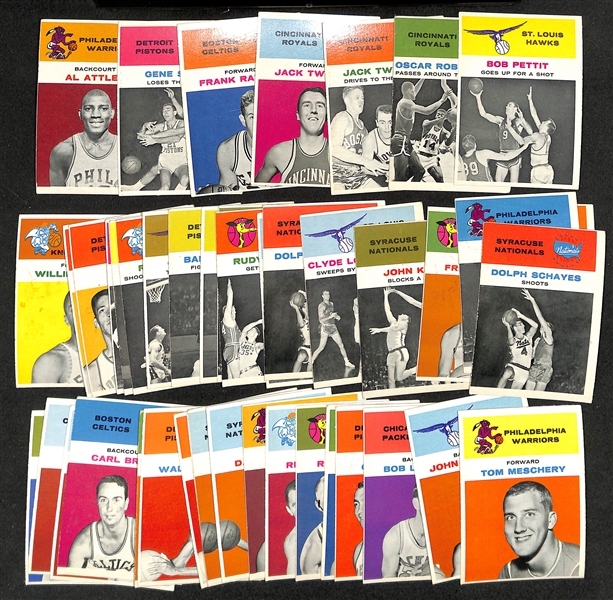 Lot of (45) 1961 Fleer Basketball Cards w. Bob Pettit #59