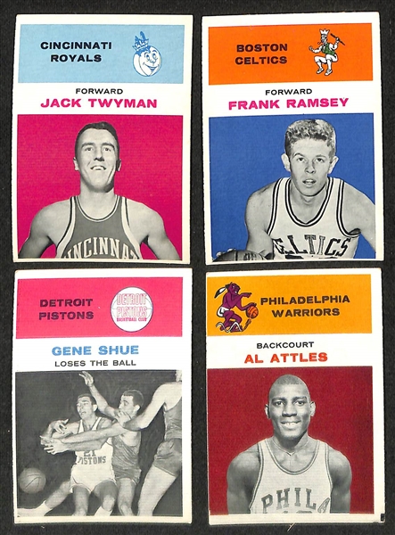 Lot of (45) 1961 Fleer Basketball Cards w. Bob Pettit #59