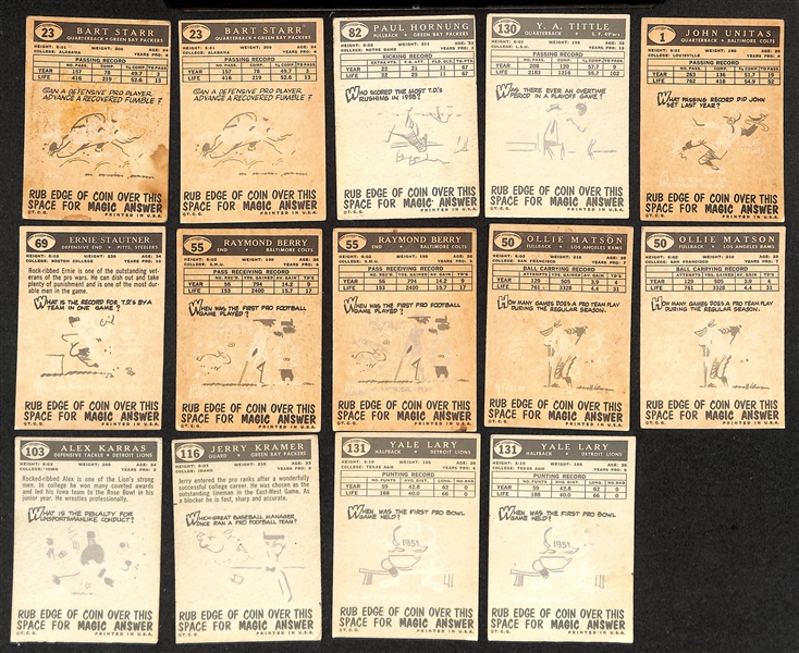 Lot of (200) Assorted 1959 Topps Football Cards w. (2) Bart Star