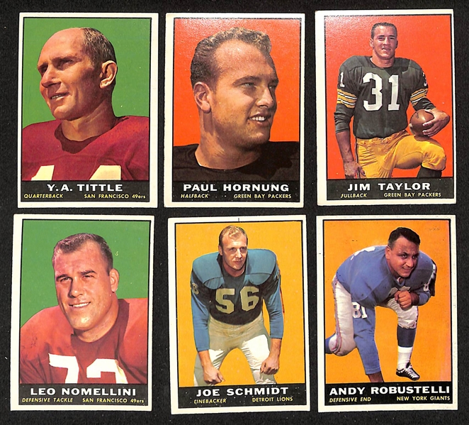 Lot of (110) 1957-'58, 1961-62 Topps & 1960-'61 Fleer Football Cards w. 1961 Fleer Sam Huff