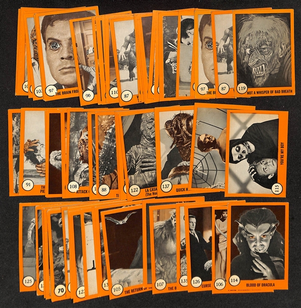 Lot of (75) Assorted 1961  Second Series Nu-Card Horror Monsters Cards