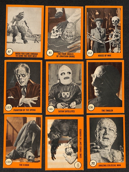 Lot of (75) Assorted 1961  Second Series Nu-Card Horror Monsters Cards