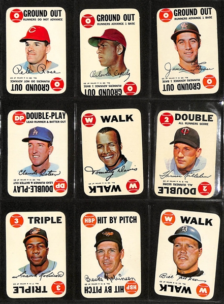 Lot of (36) 1968 Topps Game Cards w. (3) Willie Mays & 1974 Kellogg's 3D Complete Set of 54 Cards