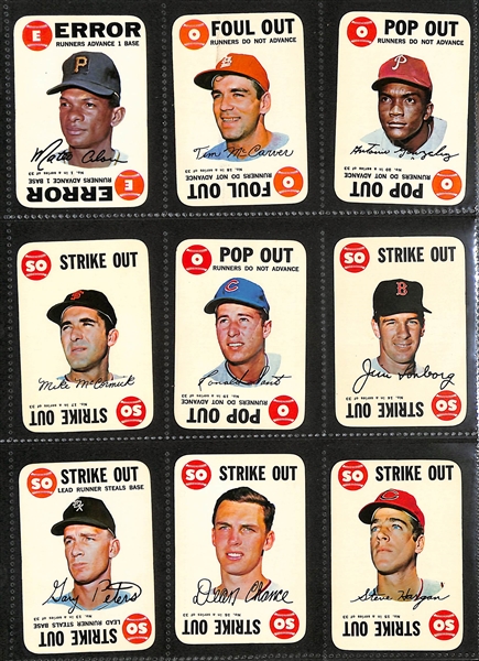 Lot of (36) 1968 Topps Game Cards w. (3) Willie Mays & 1974 Kellogg's 3D Complete Set of 54 Cards