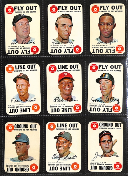 Lot of (36) 1968 Topps Game Cards w. (3) Willie Mays & 1974 Kellogg's 3D Complete Set of 54 Cards