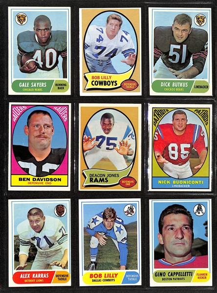 Lot of (27) 1967-1970 Topps Football Cards w. 1967 & 1968  Joe Namath Cards & 1968 Bob Griese Rookie