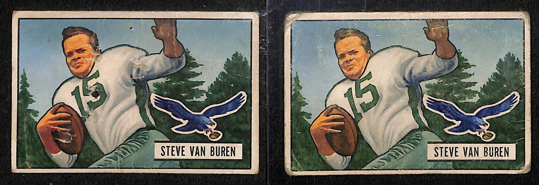 Lot of (40) 1951 Bowman Football Cards w. (2) Steve Van Buren Cards