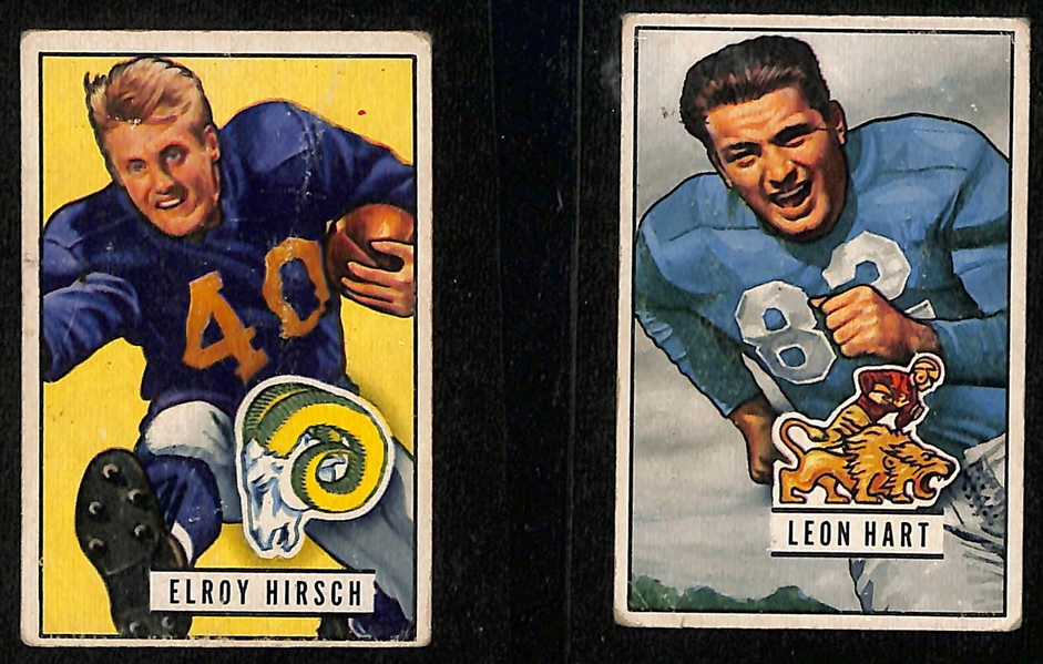 Lot of (40) 1951 Bowman Football Cards w. (2) Steve Van Buren Cards