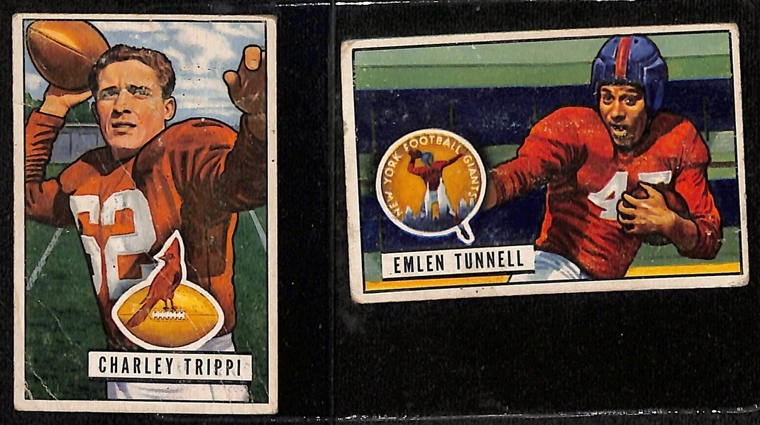 Lot of (40) 1951 Bowman Football Cards w. (2) Steve Van Buren Cards