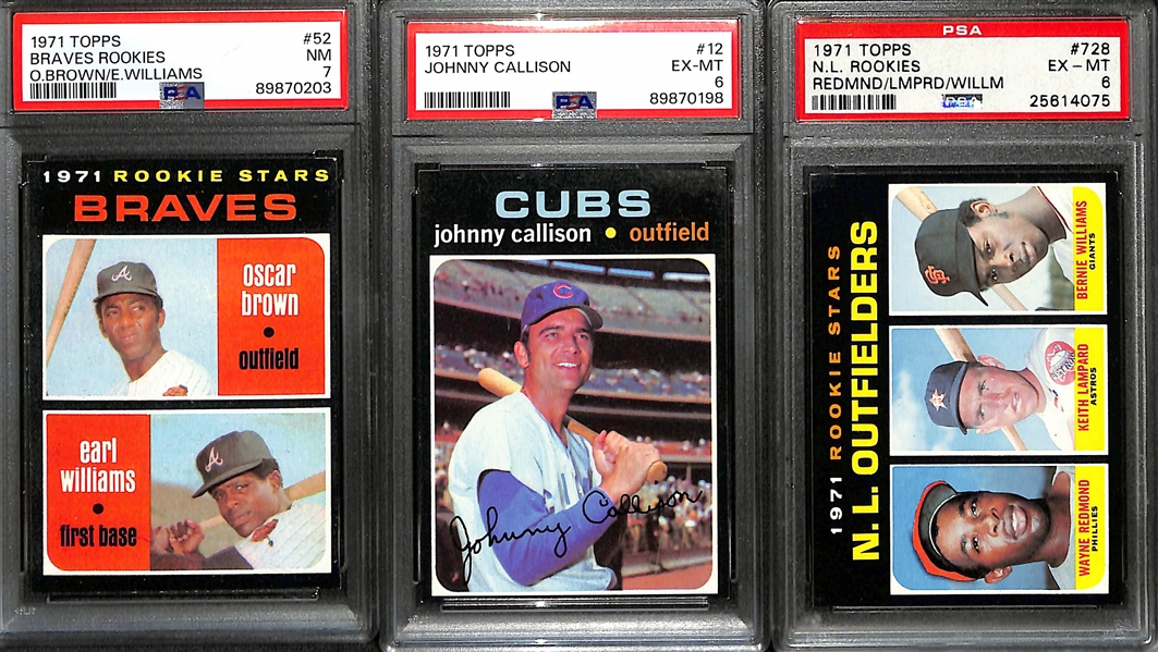 Lot of (12) 1971 Topps Baseball PSA Graded Cards w. Tigers Rookies LaGrow/Lamont PSA 8