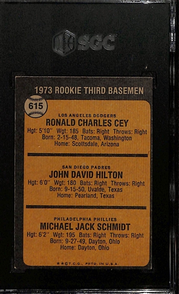 1973 Topps Mike Schmidt #615 Rookie Card SGC 6