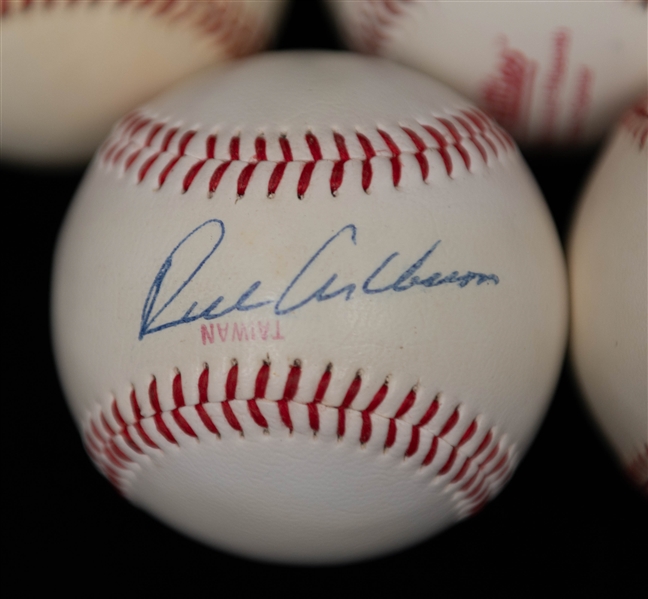 Lot of (5) Philadelphia Phillies Signed Baseballs w. HOFers Bunning, Roberts & Allen + (JSA Auction Letter)
